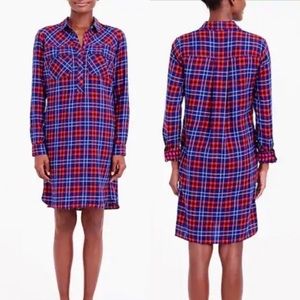 J Crew Cotton Flannel Plaid Dress XL